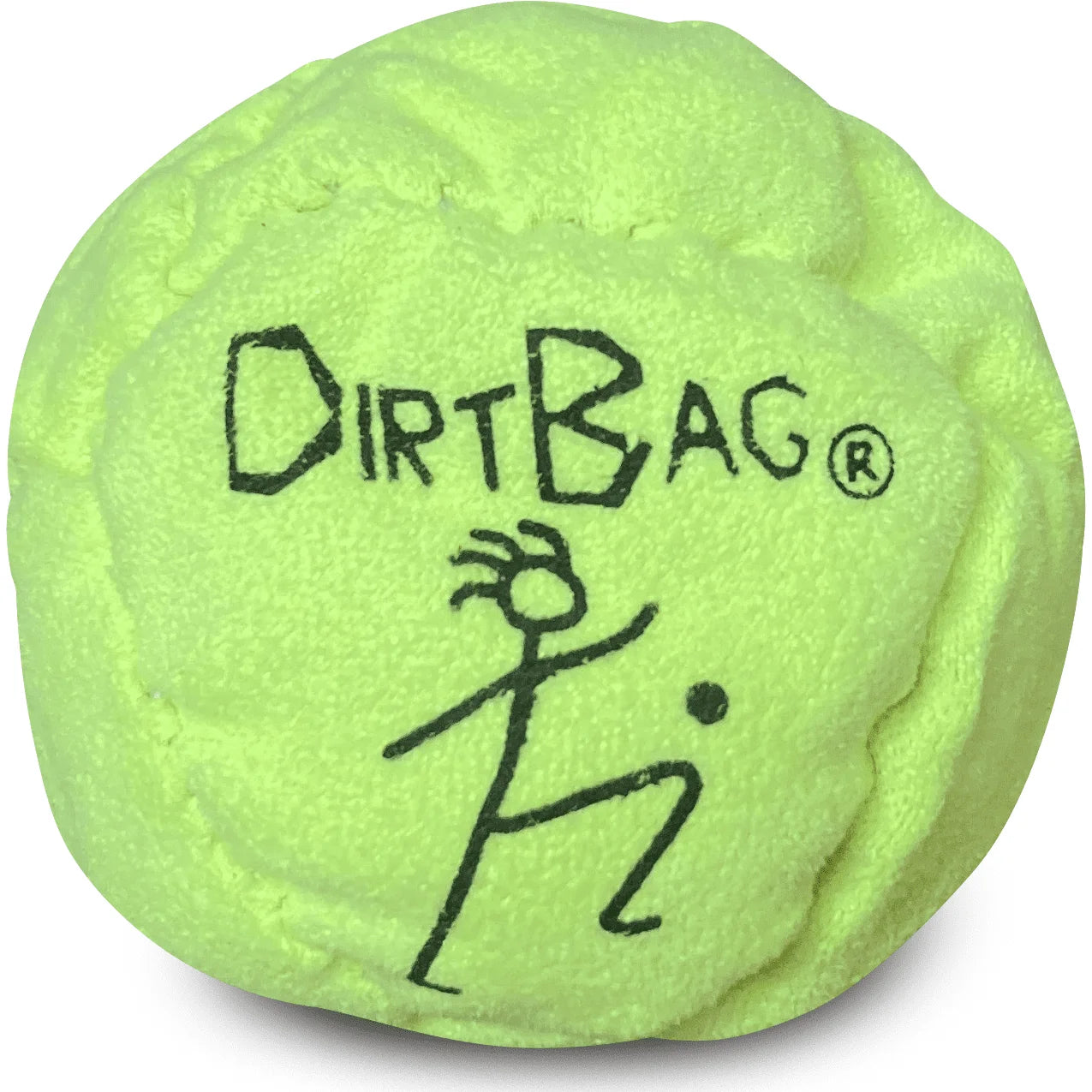Dirtbag Classic Footbag - Blue & Black Suede Hacky Sack - Slow Speed Control for Beginners & Freestyle - Embroidered Design