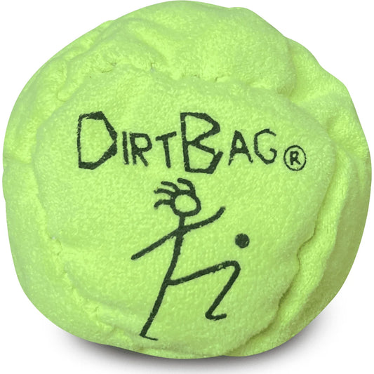 Dirtbag Classic Footbag - Blue & Black Suede Hacky Sack - Slow Speed Control for Beginners & Freestyle - Embroidered Design